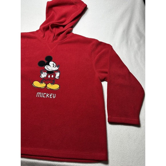 Disney Mickey Mouse Hooded Pullover Unisex Fleece Large - Minor Wear - Picture 2 of 15